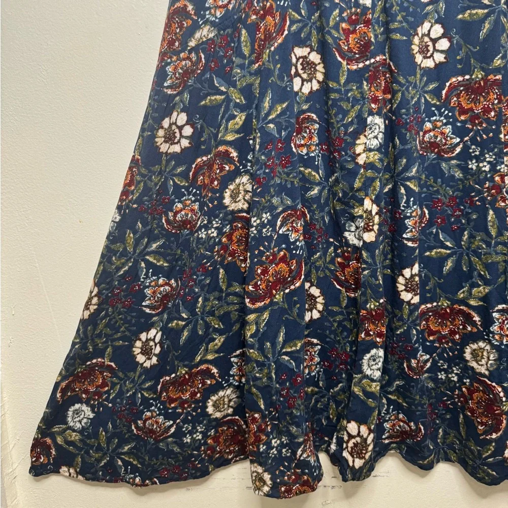 Abercrombie & Fitch womens M sleeveless floral print dress forest witchy boho - Picture 7 of 8